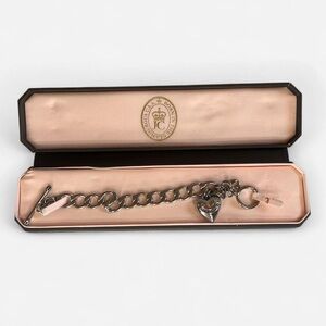 Juicy Couture Silver Heart Charm Bracelet